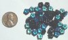 50 3x7mm Black AB Spacer Flowers